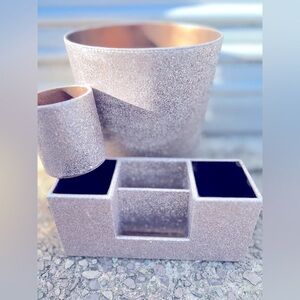 Sparkle - Glittery desk set // vanity  set